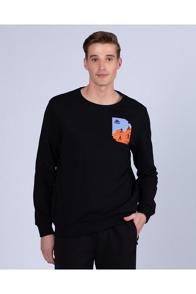 Kappa Autentická pánská černá mikina Regular Fit od značky Graphik Virl