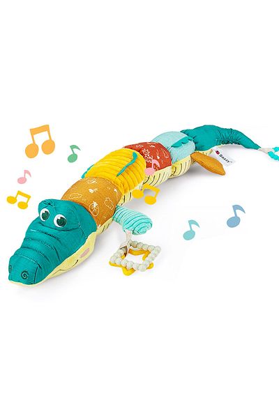Choice Crocodile Tummy Time Toys 0-24 Months Baby Musical Stuffed Animal Infant Ruler Design Rattle and Mul