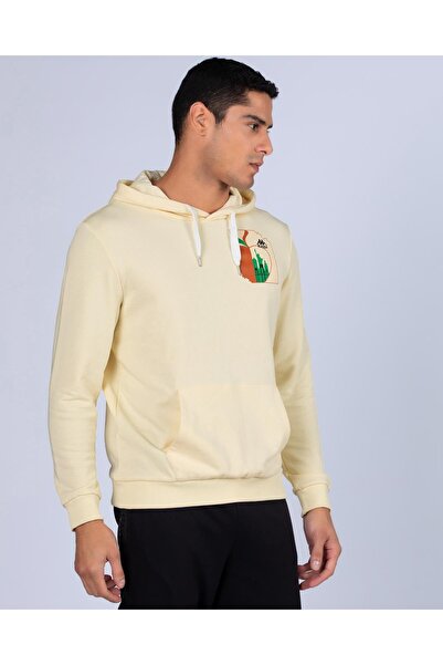 Kappa Authentic Graphik Valter Men's Beige Regular Fit Hoodie