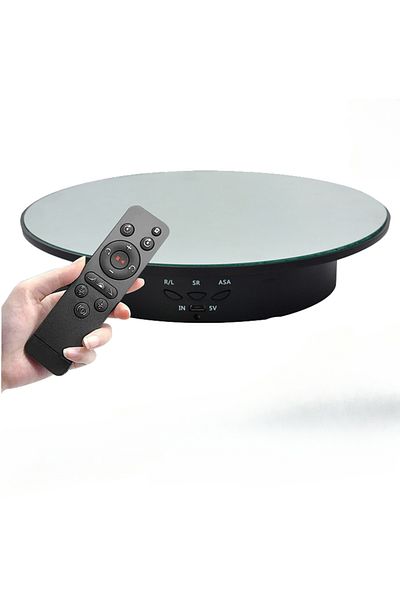 Choice 200MM Black Motorised Rotating Carousel for Jewellery Display, Photography and Video, 360 Degrees, 3