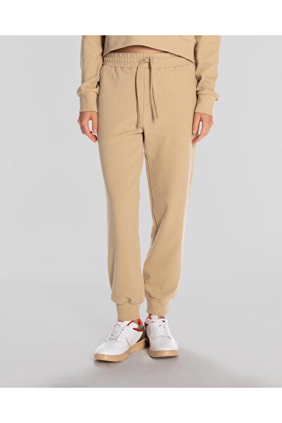 Kappa Logo Elise Waffle Jogger Kadın Bej Eşofman Altı