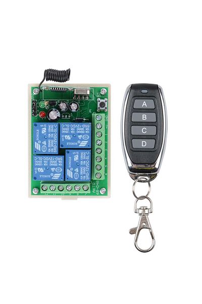 Choice 12v 4c J028-1 Smart Multiple Dc 12v 24v 10a 433 Mhz 4ch Wireless Relay Rf Remote Control Switch Rece