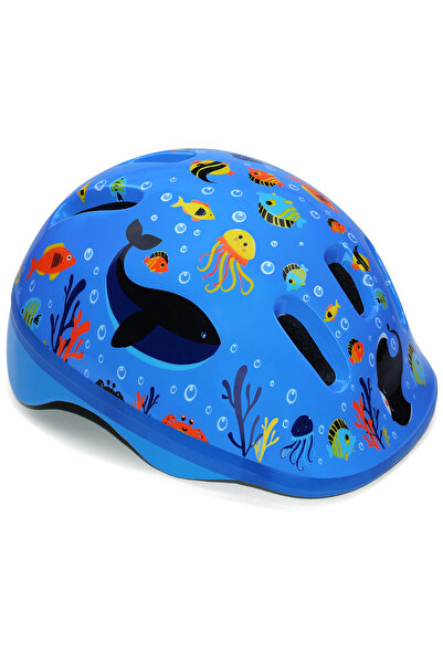 Choice خوذة دراجة/لوح تزلج S Blue Ocean World للأطفال قابلة للتعديل، مناسبة ل...