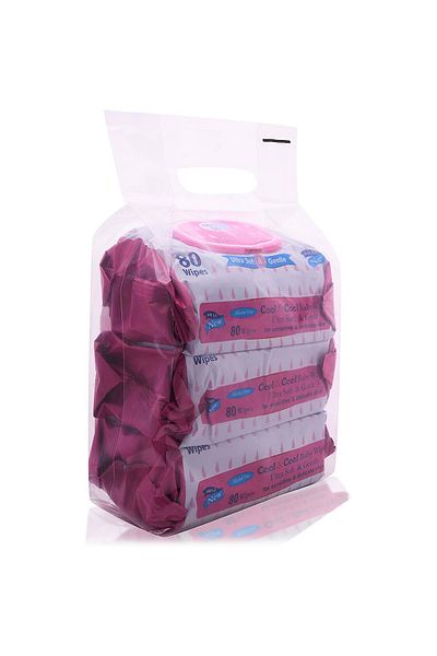 COOL & COOL Baby Wipes 80pcs 2+1 Pack – Aloe Vera, Ultra Soft, Alcohol-Free, Moisturizing Wipes