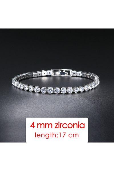Choice H027-17cm Tennis Chain Bracelets For Women Fashion Small Cubic Zircon Crystal Rose Gold Color Weddin