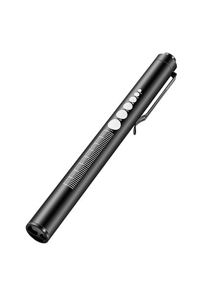 Choice Black USB Rechargeable Medical Handy Pen Light Mini Nursing Flashlight LED Torch Lamp With Stainless