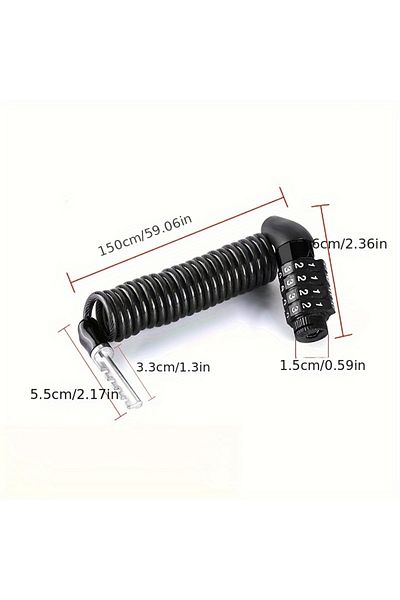 Choice 1 PC Universal Motorcycle Electric Cars Security Helmet Password Wire Lock Portable Anti-theft Mt...