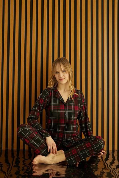 Pijamoni Set pijamale de damă din piele intoarsa - nasturi frontali si Lycra, 5 - 1 bucata