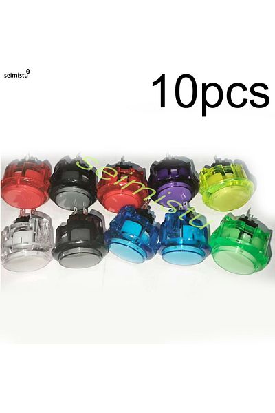 Choice 10pcs 30mm mix 10pcs Clear Push Button 24mm 30mm Durable Multicade Video Game Console Copy Sanwa Obs