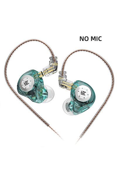 Choice Cyan NO MIC KZ EDX PRO 10mm Dual Magnetic Circuit Dynamic Drive Earphone HIFI Bass Earbud Sport Nois