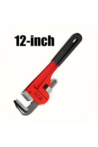 Choice 12 inch 12inch / 8inch Heavy Duty Straight Pipe Wrench, Adjustable Aluminum Plumber Wrench with Floa