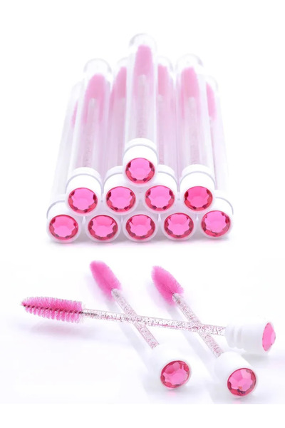 Choice9 hotpink-SG-10PCS 10 أنابيب فرشاة رموش قابلة لإعادة الاستخدام مع عصا م...