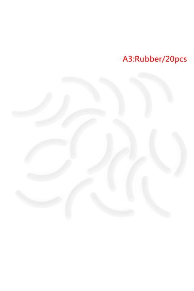 Choice A3 20Pcs Women's Fashion Refill Eyelash Curler Rubber Elastic Replacement Pad Silicone Gel Clip Pads