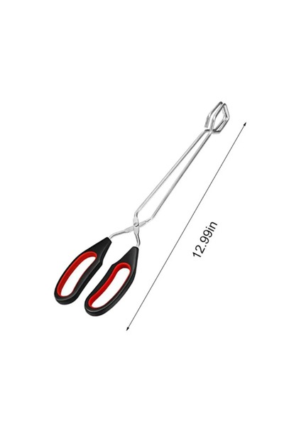 Choice1 L BBQ Tools Barbecue Scissor Tongs Grilled Food Tong Long Handle Scis...