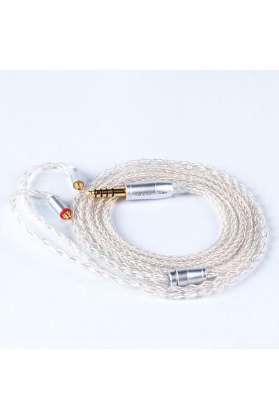 Choice MMCX4.4 KBEAR 8 Core Upgraded Silver Wired Earphone Cable 2PIN/MMCX/QDC Gaming Headphones Earbuds He