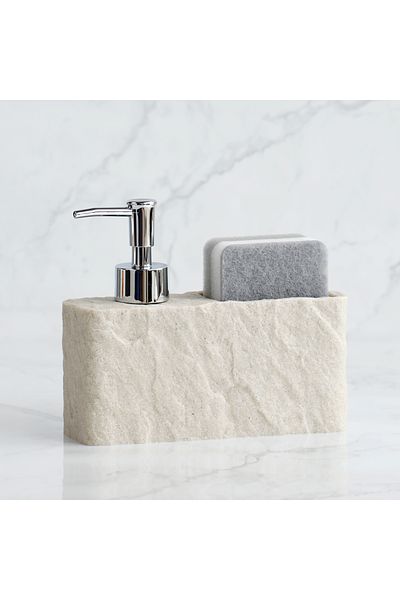 Choice 200ml Yellow Soap Dispenser with Sponge Kitchen Sink and Bathroom Soap Dispenser Imitation black ro
