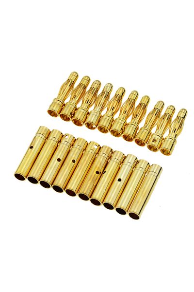 Choice 10pair 4mm Rc Battery Gold-plated Bullet Banana Plug Male Female Bullet Banana Connector