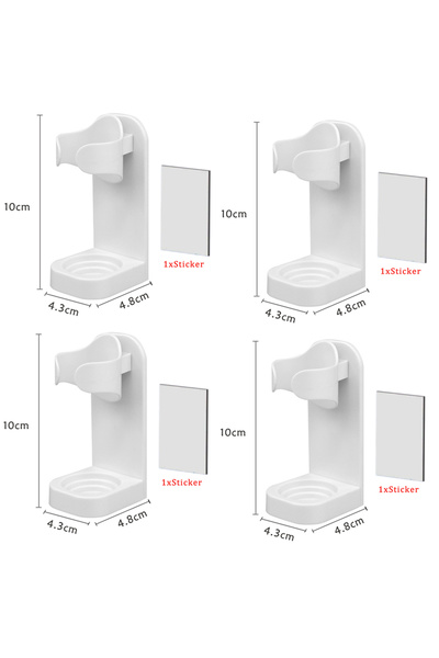 Choice حامل فرشاة أسنان كهربائي مثبت على الحائط للحمام، 4 قطع، بدون أثر، للبا...