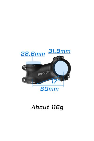 Choice 17 degree 60mm UNO Ultra Light Bike Stem 7 17 Degree MTB Road Bike Adjustable Handlebar 60/70/80/90/