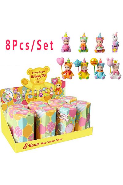 Choice 8PCS With Box Candy House Angel Keychain Blind Box Doll Bag Pendant Handmade Creative Cartoon Toy Bi