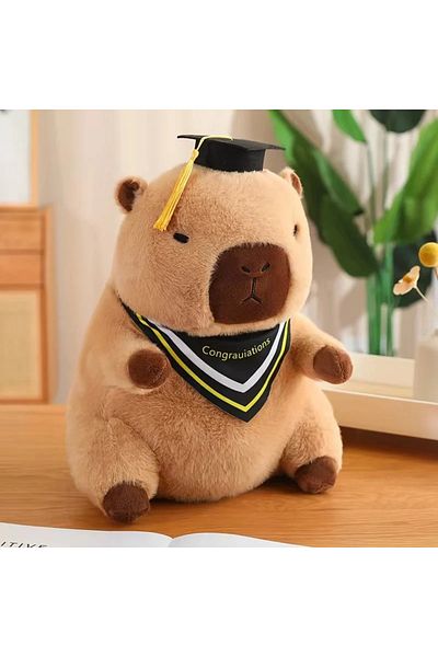 Choice Blue Doctor Hat Capybara Plush Toy Graduate Plush Dolls Cute Stuffed Animal Plushie Cute Pendant Sof