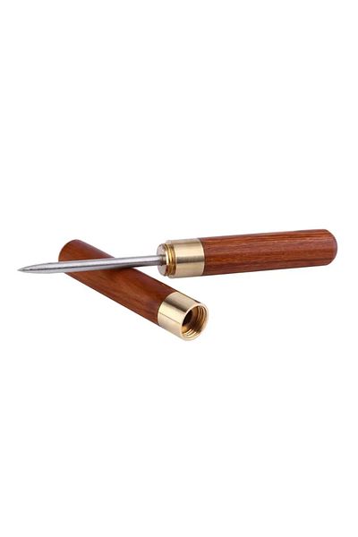Choice Brown Stainless Steel Ice Pick With Wooden Handle And Sheath Kitchen Tool By Leeseph