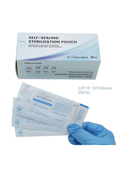 Choice 57 × 130 مم 200 قطعة/العبوة كيس تعقيم ذاتي الغلق للاستخدام مرة واحدة ل...