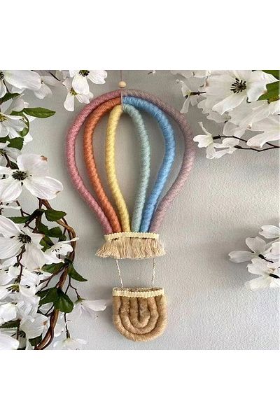 Choice S 1pc Colorful Hot Air Balloon Woven Pendant Rainbow Pendant Home Children's Room Decoration Shooti.