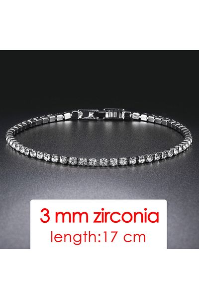 Choice H046-17cm Tennis Chain Bracelets For Women Fashion Small Cubic Zircon Crystal Rose Gold Color Weddin