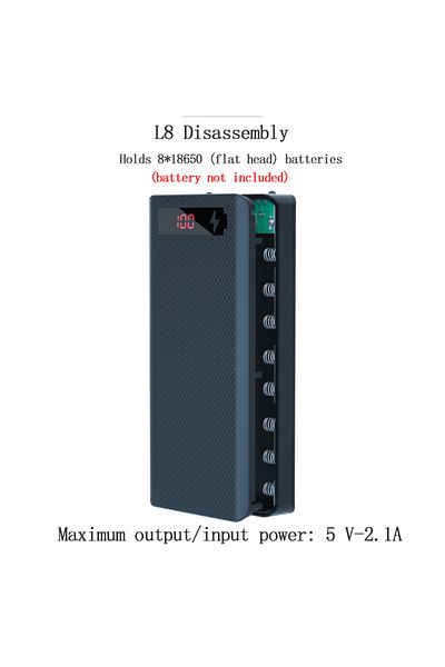 Choice black Dual USB Micro USB Type C Power Bank Shell 5V DIY Shell 18650 Holder Cases Detachable Battery