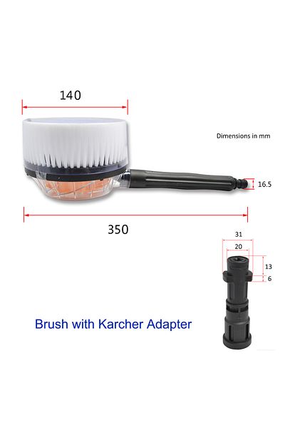 Choice Rotary Round Brush Water Cleaning Washing Brush Rigid for Karcher K2 K3 K4 K5 K6 K7 High Pressure...
