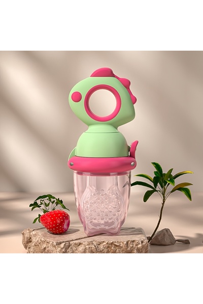 Choice وحدة تغذية الفاكهة للأطفال على شكل ديناصور أخضر دوارة تعمل بالدفع، وحد...