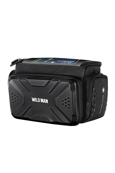 Choice Black WILD MAN GS6 Bicycle Bag EVA Hard Shell Waterproof Touch Screen High Capacity Front Tube Frame