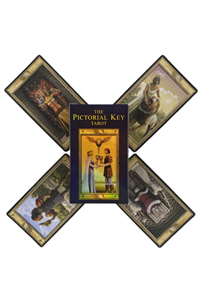 Choice بطاقات التاروت TT163 المفتاح التصويري، مجموعة أوراق مكونة من 78 ورقة من Oracle English Visions Divination Edition، لوحة اللعب