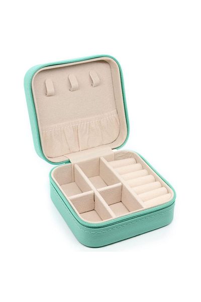 Choice Blue G961A Mini Jewelry Storage Box Portable Home Travel Earrings Necklace Storage Case for Women Ri
