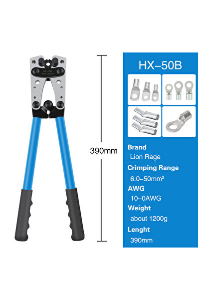 Choice3 HX-50B Crimping Pliers Tube Terminal Crimper Hex Crimp Tool Multitool...