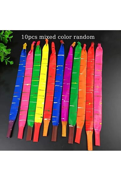 Choice 26cm 10PCs 10/20pcs Mixed Color Long Latex Rocket Balloon Flying Squeaking Birthday Party Decoration