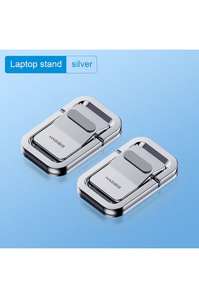 Choice Silver Hagibis Foldable Laptop Stand for Desk Keyboard Stand Riser Portable Notebook Cooling Pad For