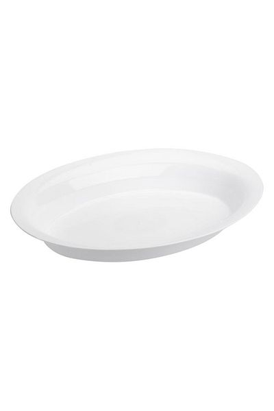 ABYZ Farfurie ovală din plastic alb 40x27.5x6cm, adâncă