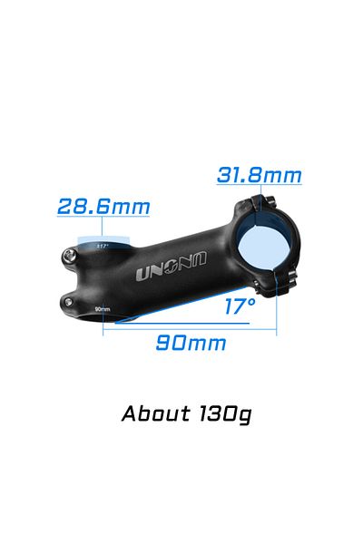 Choice 17 degree 90mm UNO Ultra Light Bike Stem 7 17 Degree MTB Road Bike Adjustable Handlebar 60/70/80/90/