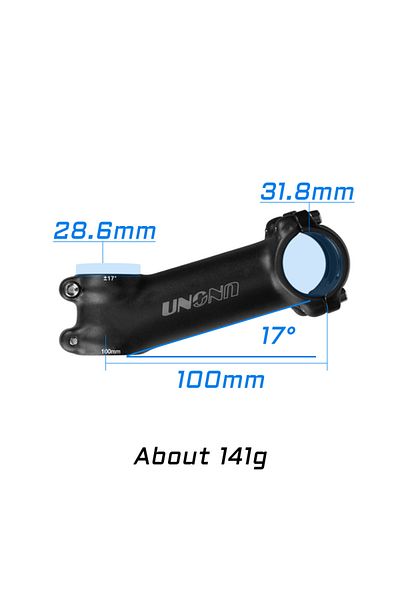 Choice 17 degree 100mm UNO Ultra Light Bike Stem 7 17 Degree MTB Road Bike Adjustable Handlebar 60/70/80/90