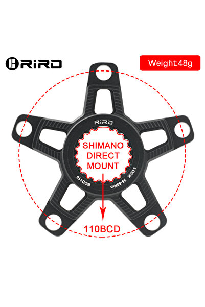 Choice SH-5Z-110BCD RIRO 4-Arm Chainring Adapter for Easton EC90 XXE 5-Bolts ...