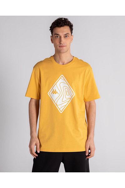 Kappa Nigraph Men's Golden Yellow Regular Fit T-Shirt