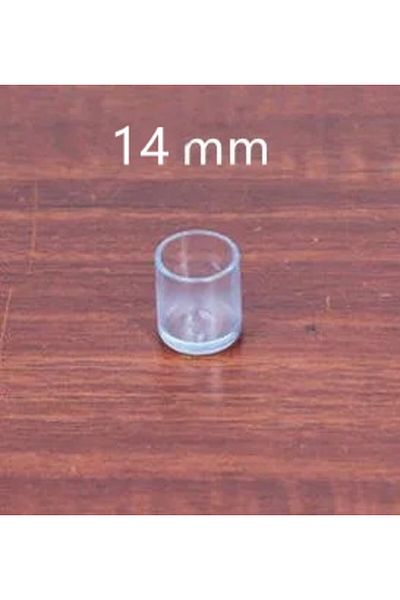 Choice 14mm 16Pcs Chair Leg Caps Rubber Feet Protector Pads Non-slip Transparent Table Covers Plugs Furnitu