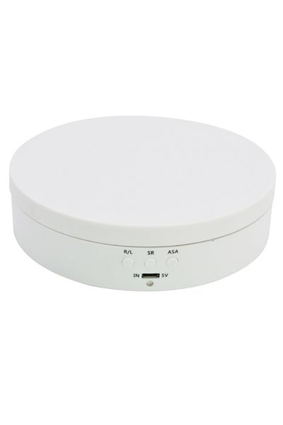 Choice White 2 3 Speeds Electric Rotating Display Stand Mirror 360 Degree Turntable Jewelry Holder Battery/