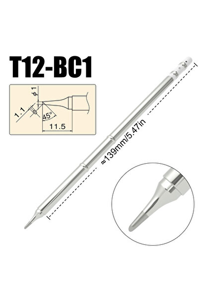 Choice6 رأس مكواة اللحام T12-BC1 من سلسلة T12 لمحطة اللحام Hakko FX951 FX-950...