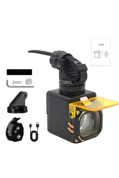 Choice C1700 1700LM Bike Fog Head Light Wireless Remote Control Rechargeable Bike Front Light Night Riding