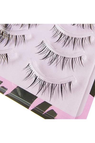 Choice مزيج D W-37 BLINKWAVE 5 أزواج من الرموش الطبيعية ذات الشريط غير المرئي، مظهر طبيعي مناسب للمبتدئين