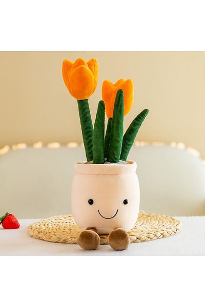 Choice 35CM 1 tulip plant plush toys, succulent plant plush filling toys, potted flower decoration toys, ro