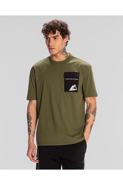 Kappa Ανδρικό μπλουζάκι Maska Khaki Regular Fit